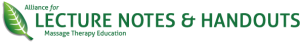 AFMTE - Massage Therapy- Conference Lecture Notes and Handouts