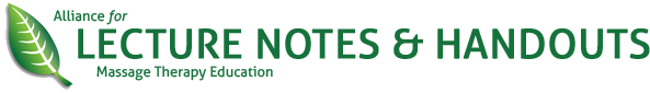 AFMTE - Massage Therapy- Conference Lecture Notes and Handouts