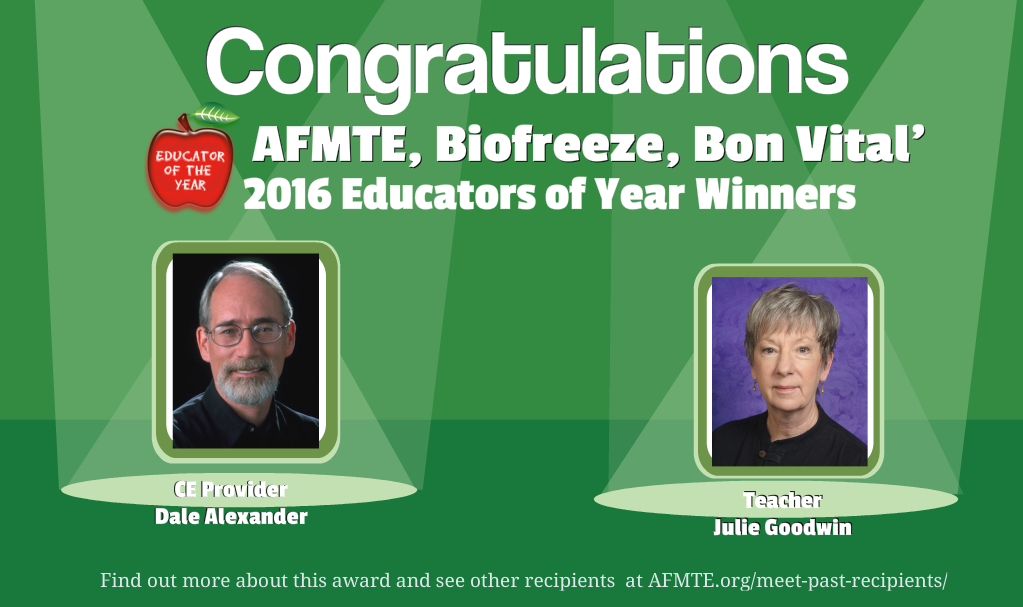 The Alliance announced 2016 Educator of the Year Winners - meet them in person at the 2017 Educational Congress 