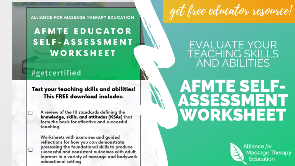 test yourself free resource for massage teachers